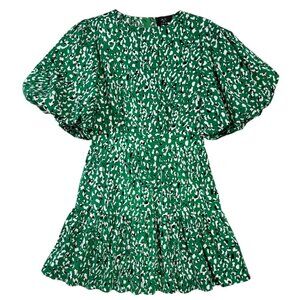 AX PARIS ABSTRACT GARDEN PUFF SLEEVE DRESS CHIC BARBIE COQUETTE SIZE 12